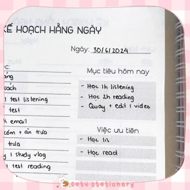 Sổ kế hoạch hằng ngày A5 gáy lò xo KH1 - Daily Planner đa mục tiêu, trang lịch, ghi chú, định hướng, giảm giá 53.000 VNĐ 4