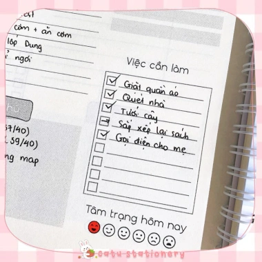 Sổ kế hoạch hằng ngày A5 gáy lò xo KH1 - Daily Planner đa mục tiêu, trang lịch, ghi chú, định hướng, giảm giá 53.000 VNĐ 6