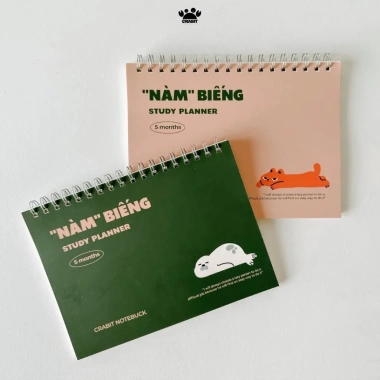 Sổ kế hoạch học tập Study Planner 90 trang 1 học kỳ Crabit Nàm Biếng, giá chỉ 75.999đ