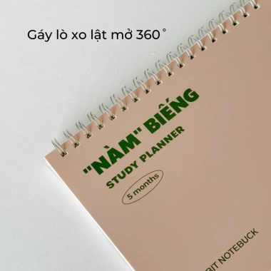 Sổ kế hoạch học tập Study Planner 90 trang 1 học kỳ Crabit Nàm Biếng, giá chỉ 75.999đ