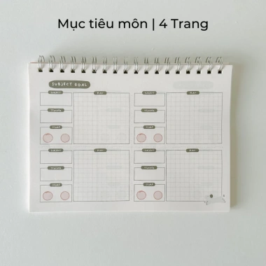 Sổ kế hoạch học tập Study Planner 90 trang 1 học kỳ Crabit Nàm Biếng, giá chỉ 75.999đ 6 Sổ kế hoạch học tập Study Planner 90 trang 1 học kỳ Crabit Nàm Biếng, giá chỉ 75.999đ 6