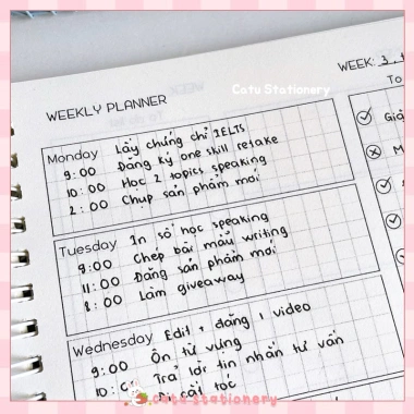 Sổ Kế Hoạch Tuần Weekly Planner KH6 Tổ Chức Cuộc Sống Kỷ Luật Giá Ưu Đãi 52.000₫