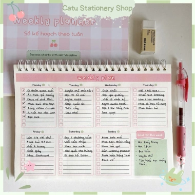 Sổ kế hoạch Weekly Planner A5 in màu KH5 - Lịch tuần, giảm giá 52.000₫
