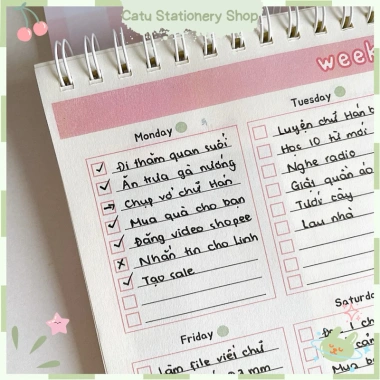 Sổ kế hoạch Weekly Planner A5 in màu KH5 - Lịch tuần, giảm giá 52.000₫