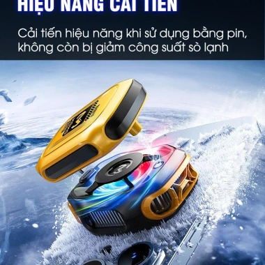 Sò lạnh MEMO CX12 Pro 2.025 – Pin làm lạnh sâu, AI 2 chế độ, LED, tăng FPS cho Liên Quân, Giá chỉ 399.000₫