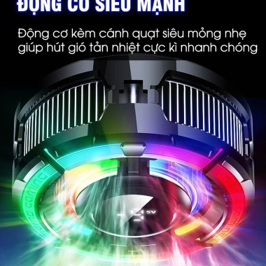Sò lạnh MEMO CX15 thế hệ mới: Tản nhiệt mạnh, AI tăng FPS, đèn LED tùy chỉnh, phù hợp Liên Quân & FF, Giá 313.000₫ 5