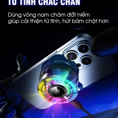 Sò lạnh MEMO CX15 thế hệ mới: Tản nhiệt mạnh, AI tăng FPS, đèn LED tùy chỉnh, phù hợp Liên Quân & FF, Giá 313.000₫ 7