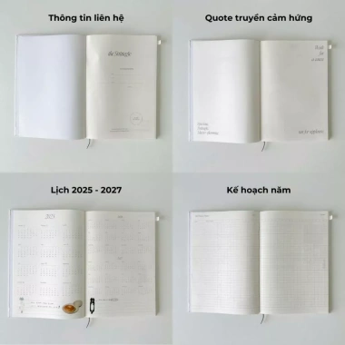 Sổ lịch Planner 2.026 A4 14 tháng Crabit Collection - Kế hoạch chi tiết, giá 131k
