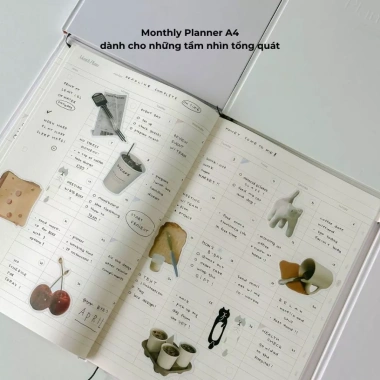 Sổ lịch Planner 2.026 A4 14 tháng Crabit Collection - Kế hoạch chi tiết, giá 131k