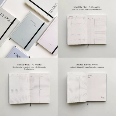 Sổ lịch Planner 2.026 A5 12 tháng Crabit The Unfold Collection Giá ưu đãi 94.000₫