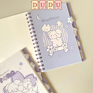 Sổ Lò Xo Basic A5 136 trang kẻ ngang - Bullet Journal DUDU, bìa cứng, phân trang, chỉ 39.000đ