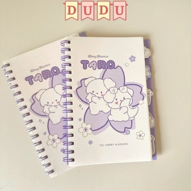 Sổ Lò Xo Basic A5 136 trang kẻ ngang - Bullet Journal DUDU, bìa cứng, phân trang, chỉ 39.000đ