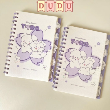 Sổ Lò Xo Basic A5 136 trang kẻ ngang - Bullet Journal DUDU, bìa cứng, phân trang, chỉ 39.000đ