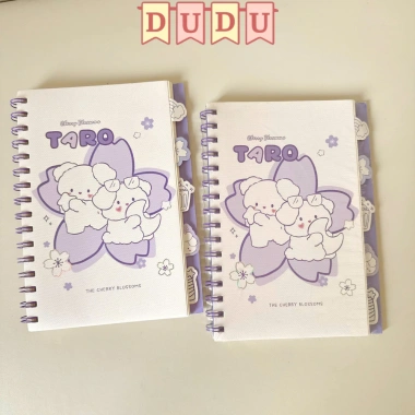 Sổ Lò Xo Basic A5 136 trang kẻ ngang - Bullet Journal DUDU, bìa cứng, phân trang, chỉ 39.000đ