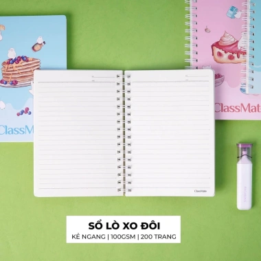 Sổ Lò Xo Kẻ Ngang 200 Trang Classmate A5/B5 100gsm Bìa Bánh Ngọt - Nhật Ký Planner Bullet Journal Giá 49,400 VND 6