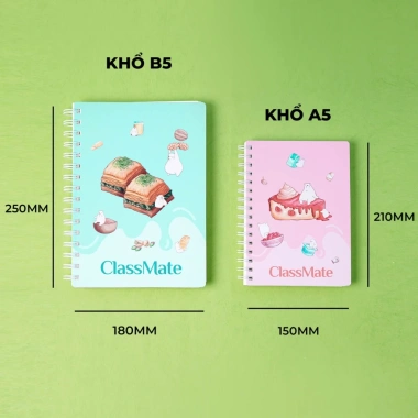 Sổ Lò Xo Kẻ Ngang 200 Trang Classmate A5/B5 100gsm Bìa Bánh Ngọt - Nhật Ký Planner Bullet Journal Giá 49,400 VND 7