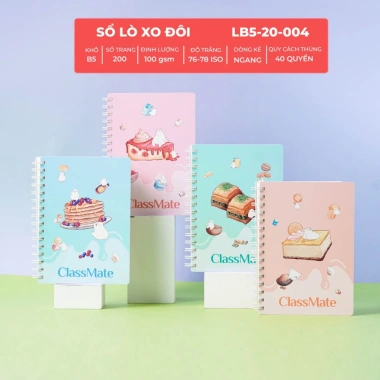 Sổ Lò Xo Kẻ Ngang 200 Trang Classmate A5/B5 100gsm Bìa Bánh Ngọt - Nhật Ký Planner Bullet Journal Giá 49,400 VND 9