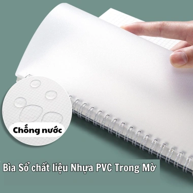 Sổ lò xo kép 80 tờ 160 trang A4 A5 A6 B5 bìa trong giấy caro kẻ ngang bullet journal 28.900₫