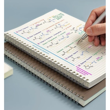 Sổ lò xo kép 80 tờ 160 trang A4 A5 A6 B5 bìa trong giấy caro kẻ ngang bullet journal 28.900₫