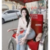 Sơ mi cổ đức hàng chuẩn xịn 2 màu đen trắng Phong cách lịch lãm giá tốt 295k 2