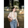 Sơ mi cổ đức hàng chuẩn xịn 2 màu đen trắng Phong cách lịch lãm giá tốt 295k 4
