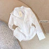 Sơ mi cổ đức hàng chuẩn xịn 2 màu đen trắng Phong cách lịch lãm giá tốt 295k 6