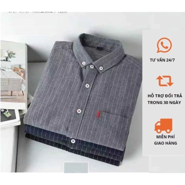 Sơ mi nam dài tay sọc tăm nhiều màu chất cotton MT Group - Giá chỉ 119.000₫