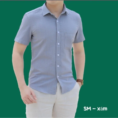 Sơ mi nam đũi cộc tay chất liệu mềm mại - Giá chỉ 149.000đ, giảm tới 19% 7