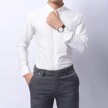Sơ mi nam Hàn Quốc kate lụa mát không nhăn không xù, form đẹp, cao cấp, thời trang, đi làm đi chơi sang, độ thoáng khí - 159.000 VND