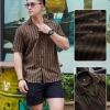 Sơ mi nam kẻ sọc cộc tay cao cấp vải dạ pha đũi: Giá chỉ 260.000 VNĐ 3