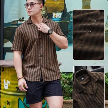 Sơ mi nam kẻ sọc cộc tay cao cấp vải dạ pha đũi: Giá chỉ 260.000 VNĐ 3 Sơ mi nam kẻ sọc cộc tay cao cấp vải dạ pha đũi: Giá chỉ 260.000 VNĐ 3