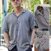 Sơ mi nam kẻ sọc cộc tay cao cấp vải dạ pha đũi: Giá chỉ 260.000 VNĐ 5