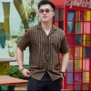 Sơ mi nam kẻ sọc cộc tay cao cấp vải dạ pha đũi: Giá chỉ 260.000 VNĐ 10