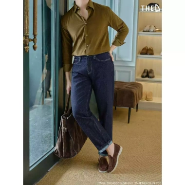 Sơ mi nam The D nhung tăm cao cấp, form regular, size M-2XL, giá chỉ 650.000 VND