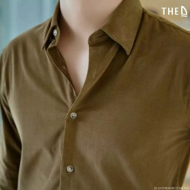 Sơ mi nam The D nhung tăm cao cấp, form regular, size M-2XL, giá chỉ 650.000 VND