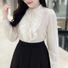 Sơ mi nữ cổ tàu dài tay Evalover bèo ngực lụa tơ thanh lịch - giảm giá 249.000₫ 8