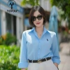 Sơ mi nữ thêu ngựa công sở slim fit cotton cao cấp - Giá ưu đãi 226k 3