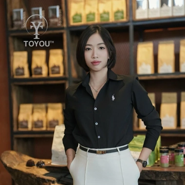 Sơ mi nữ thêu ngựa công sở slim fit cotton cao cấp - Giá ưu đãi 226k