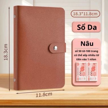 Sổ mục tiêu tiết kiệm da PU 100 trang UMIDECO - Kế hoạch đựng tiền, chỉ 28.980₫ 10