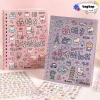 Sổ nhật ký Washi 16 tờ PET Kpop Sticker DIY 1.000+ mẫu hoạt hình thêu sò dán - 79.200đ