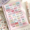 Sổ nhật ký Washi 16 tờ PET Kpop Sticker DIY 1.000+ mẫu hoạt hình thêu sò dán - 79.200đ 9