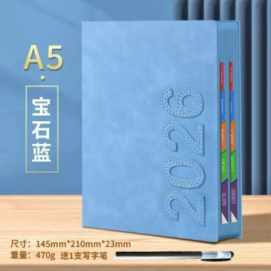 Sổ Planner A5 Daily 2.025-2.026 400 trang màu xanh hồng đỏ giá ưu đãi 172.800₫