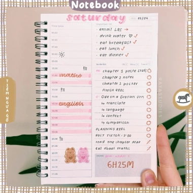 Sổ Planner Basic Bìa Kraft - Sổ Kế Hoạch Ngày - Tiệm Ngựa Gỗ - Chỉ 60.000₫ 2