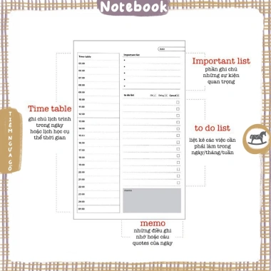 Sổ Planner Basic Bìa Kraft - Sổ Kế Hoạch Ngày - Tiệm Ngựa Gỗ - Chỉ 60.000₫ 3