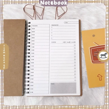Sổ Planner Basic Bìa Kraft - Sổ Kế Hoạch Ngày - Tiệm Ngựa Gỗ - Chỉ 60.000₫ 6