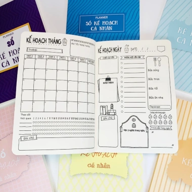 Sổ planner cá nhân 120 trang có lịch 3 tháng 2.026-2.027, giá chỉ 32.000đ