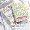 Sổ Ring Da Nhẹ Gleamy A5/B5 Kẻ Lưới Giấy Dày 75.1g Không Thấm Mực 360° Lật Học Tập Văn Phòng Giá 66.000đ 2