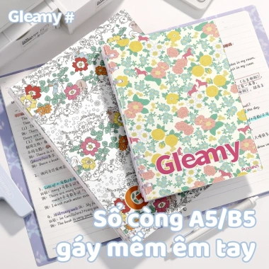 Sổ Ring Da Nhẹ Gleamy A5/B5 Kẻ Lưới Giấy Dày 75.1g Không Thấm Mực 360° Lật Học Tập Văn Phòng Giá 66.000đ 2 Sổ Ring Da Nhẹ Gleamy A5/B5 Kẻ Lưới Giấy Dày 75.1g Không Thấm Mực 360° Lật Học Tập Văn Phòng Giá 66.000đ 2