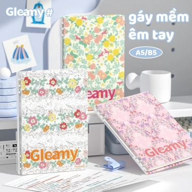 Sổ Ring Da Nhẹ Gleamy A5/B5 Kẻ Lưới Giấy Dày 75.1g Không Thấm Mực 360° Lật Học Tập Văn Phòng Giá 66.000đ 5 Sổ Ring Da Nhẹ Gleamy A5/B5 Kẻ Lưới Giấy Dày 75.1g Không Thấm Mực 360° Lật Học Tập Văn Phòng Giá 66.000đ 5