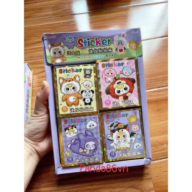 Sổ Sticker Baby Three 1 Lốc 40 Sổ - 12 Trang Hình Dán Dễ Thương, Giá Ưu Đãi 135k 4